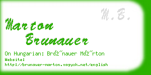 marton brunauer business card